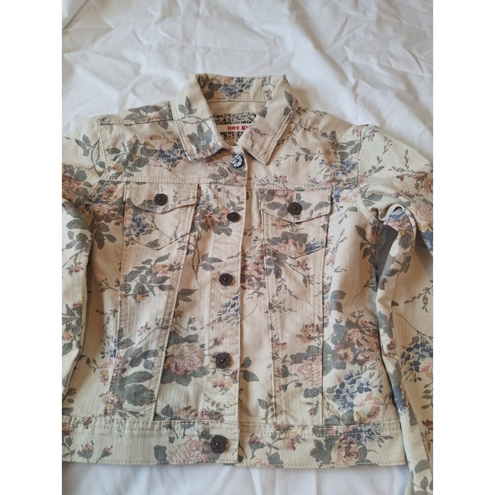 Vintage 90s Women's Hot Kiss Floral Jacket Sz Small - Picture 2 of 7